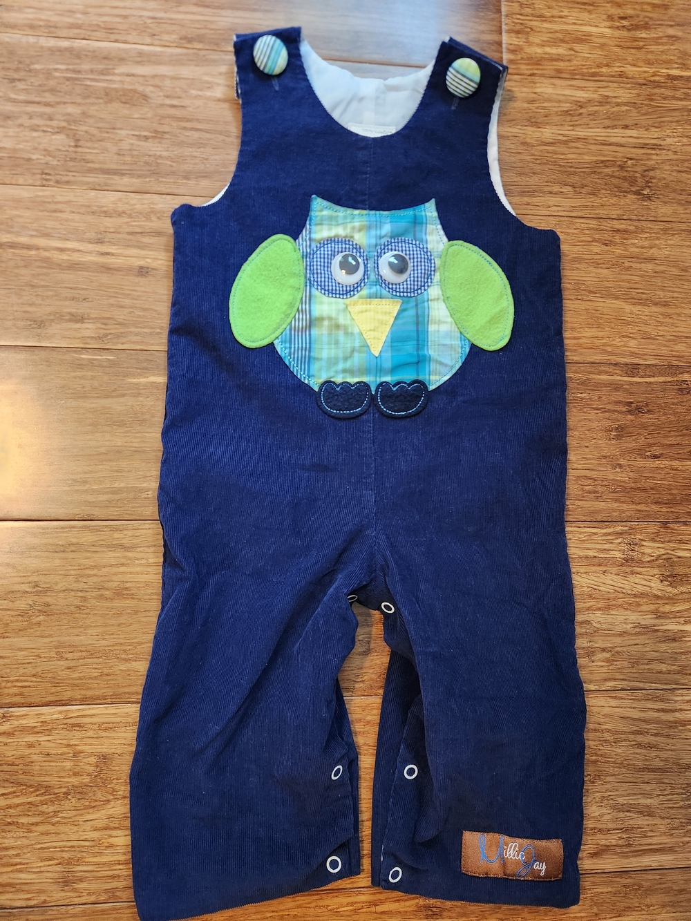 Millie Jay Baby Boy Owl Corduroy Baby Cotton Boutique Pants Overalls, 9 Months
